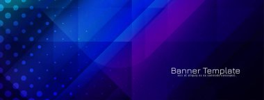 Modern renkli geometrik biçim pankart tasarım şablonu vektörü