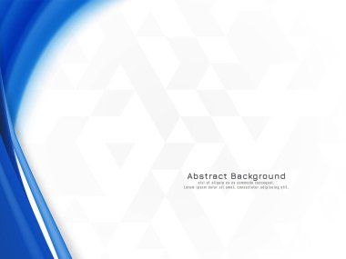 Mozaik arkaplan vektöründe soyut mavi dalga tasarımı