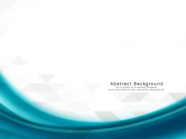 Abstrakt Blå Våg Design Mosaik Bakgrund Vektor — Stock vektor