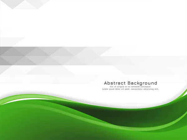 Abstraktes Design Grüner Wellen Auf Mosaik Hintergrundvektor — Stockvektor