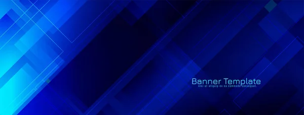 現代の青の幾何学的なデザインのバナーベクトル — ストックベクタ