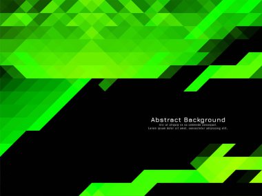 Yeşil renkli üçgen mozaik desen geometrik arkaplan vektörü