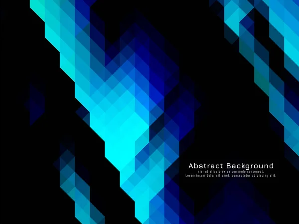 Patrón Mosaico Triangular Geométrico Azul Oscuro Fondo Vector — Vector de stock