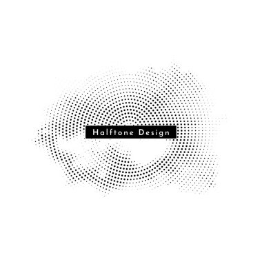 Modern dairesel yarım ton tasarım arkaplan vektörü