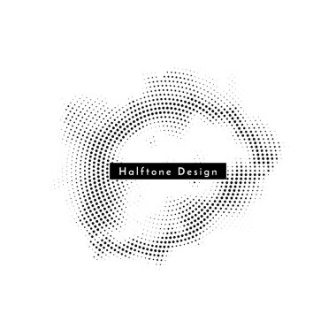 Soyut dairesel yarım ton tasarım arkaplan vektörü