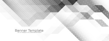 Gelecekçi gri ve beyaz crsytal mozaik geometrik sancak vektörü