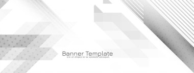 Modern geometrik gri ve beyaz mozaik sancak vektörü