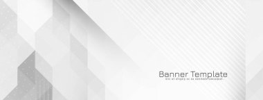 Gelecekçi gri ve beyaz crsytal mozaik geometrik sancak vektörü