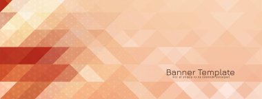 Modern dekoratif üçgen mozaik mozaik desen geometrik bayrak tasarım vektörü