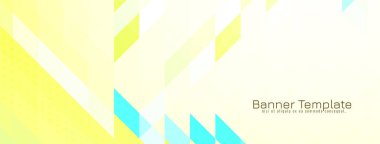 Soyut geometrik üçgen mozaik desenli pankart tasarımı vektörü