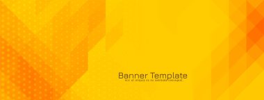 Sarı ve kırmızı üçgen mozaik desenli bayrak tasarım vektörü