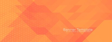 Soyut geometrik üçgen mozaik desenli pankart tasarımı vektörü