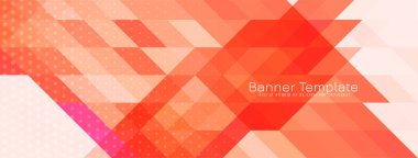 Soyut geometrik üçgen mozaik desenli pankart tasarımı vektörü