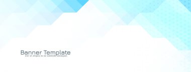 Soyut geometrik üçgen mozaik desenli pankart tasarımı vektörü