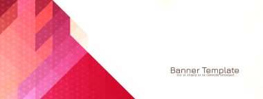 Renkli modern üçgen mozaik desenli kristal bayrak tasarım vektörü