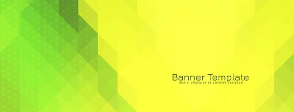 Moderno Color Verde Triangular Patrón Mosaico Diseño Banner Vector — Archivo Imágenes Vectoriales