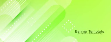 Modern parlak yeşil renk parlak geometrik bayrak vektörü