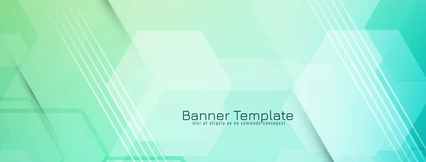 Moderno Estilo Hexágono Formas Geométricas Banner Vector — Archivo Imágenes Vectoriales