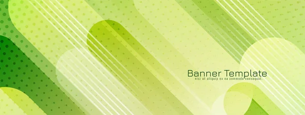 Moderno Vector Diseño Banner Geométrico Color Verde — Vector de stock