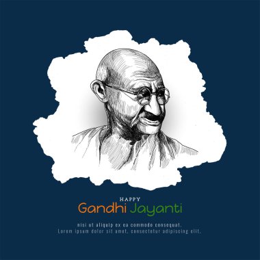 Güzel Mutlu Gandi Jayanti kutlama arka plan vektörünü selamlıyor