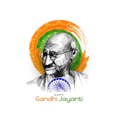 Mutlu Gandhi Jayanti kutlama stili dekoratif arka plan vektörü
