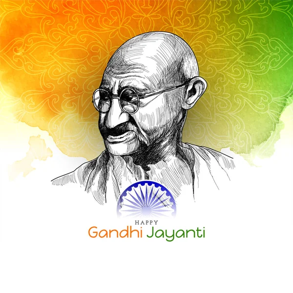 Mutlu Gandhi Jayanti Kutlamaları Arka Plan Illüstrasyon Vektörü — Stok Vektör