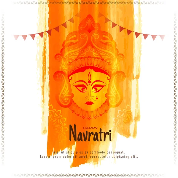 Elegante Elegante Navratri Indio Festival Religioso Vector Fondo — Vector de stock