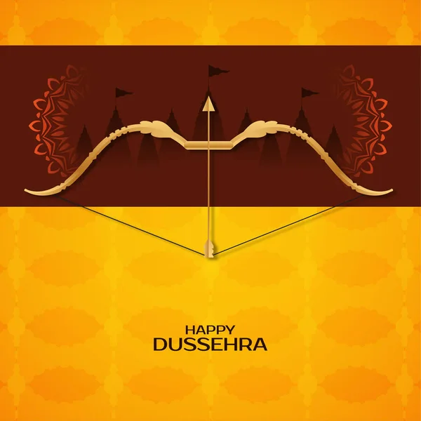 Happy Dussehra Festival Indien Fond Décoratif Vecteur — Image vectorielle
