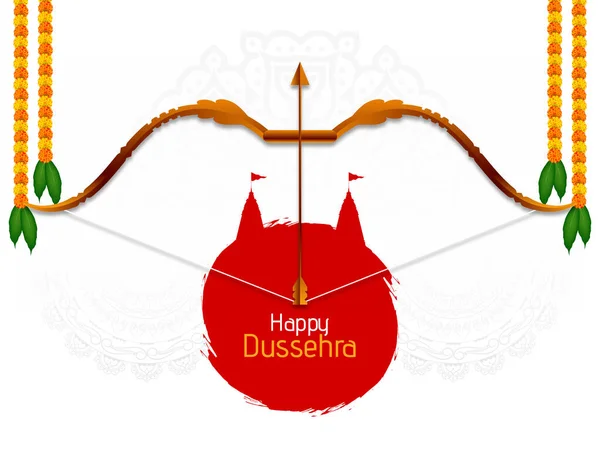 Glad Dussehra Indiska Kulturfestival Bakgrund Vektor — Stock vektor