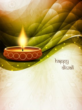 Happy Diwali card design clipart