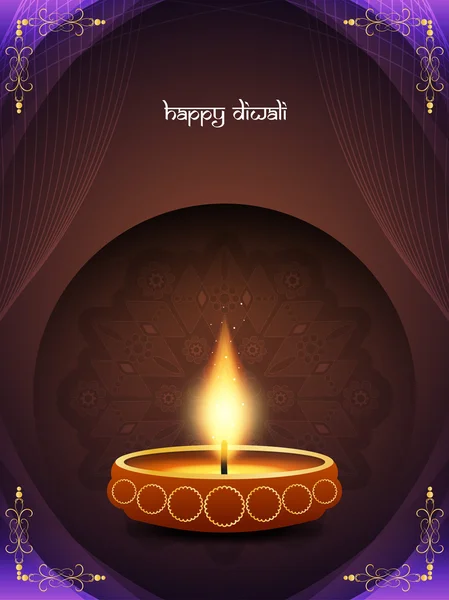 Happy Diwali card design — Stock Vector