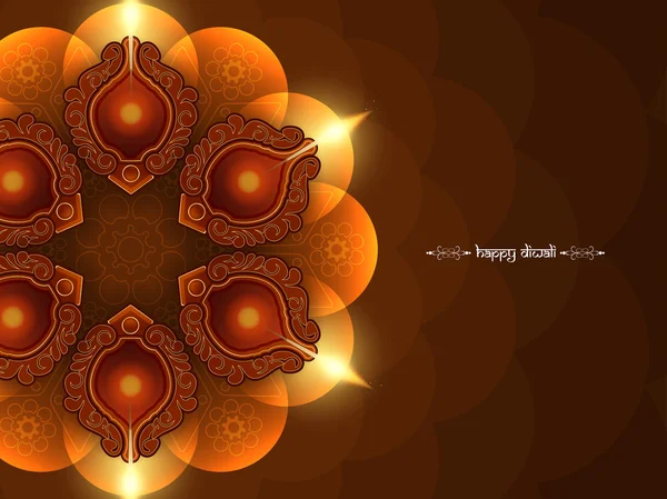 Happy Diwali card design — Stock Vector