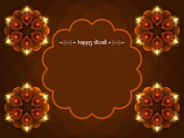 Conception de carte Happy Diwali — Image vectorielle