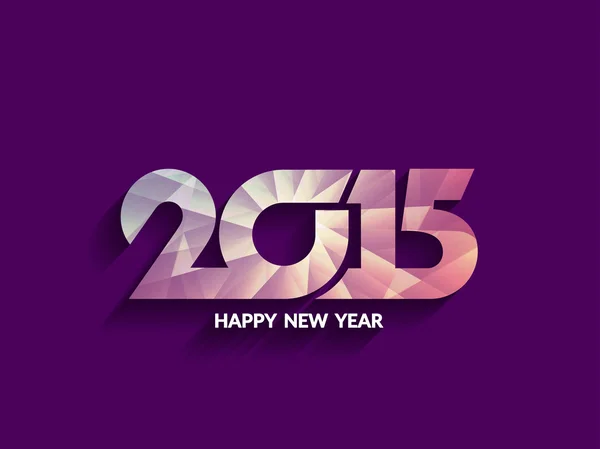 Färgglada gott nytt år 2015 gratulationskort design — Stock vektor