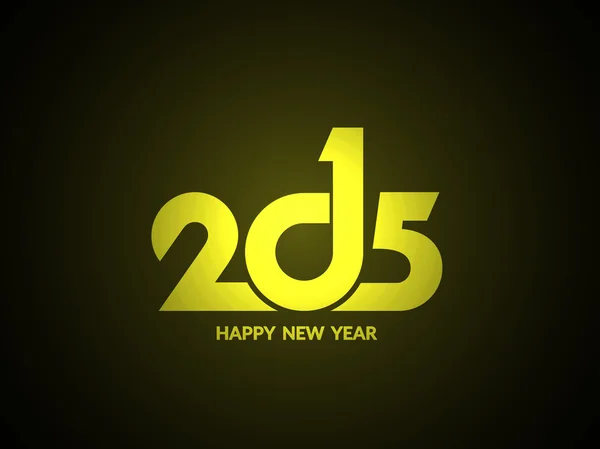 Parlak mutlu yeni yıl 2015 metin tasarım arka plan. — Stok Vektör