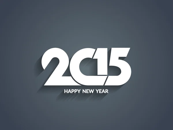 Beautiful happy new year 2015 text design. — Stock Vector