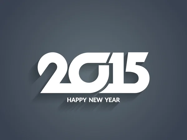 Beautiful happy new year 2015 text design. — Stock Vector