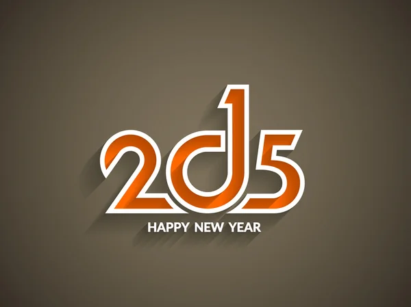 Elegant happy new year 2015 text design. — Stock Vector