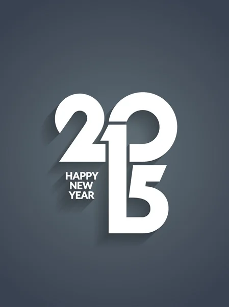 Schönes frohes neues Jahr 2015 Textgestaltung. — Stockvektor