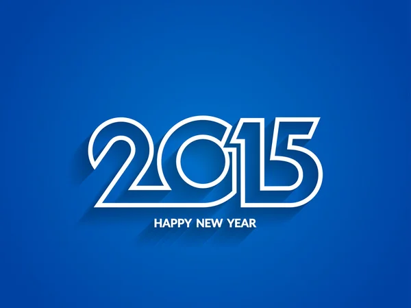 Hermoso feliz año nuevo 2015 diseño de texto . — Vector de stock