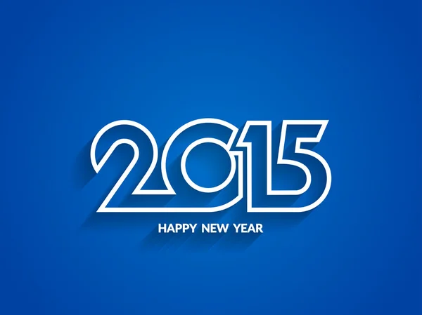 Beautiful happy new year 2015 text design. — Stock Vector