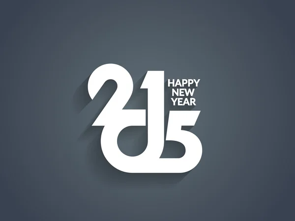 Návrh textu krásný šťastný nový rok 2015. — Stockový vektor
