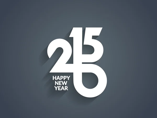 Beautiful happy new year 2015 text design. — Stock Vector