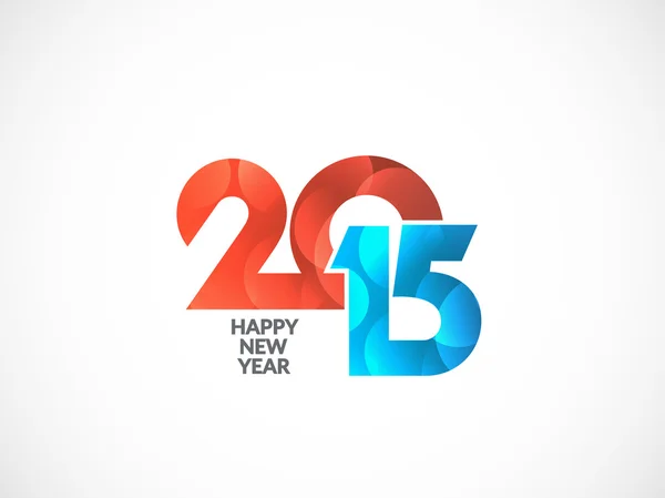 Hermoso feliz año nuevo 2015 diseño de texto . — Vector de stock