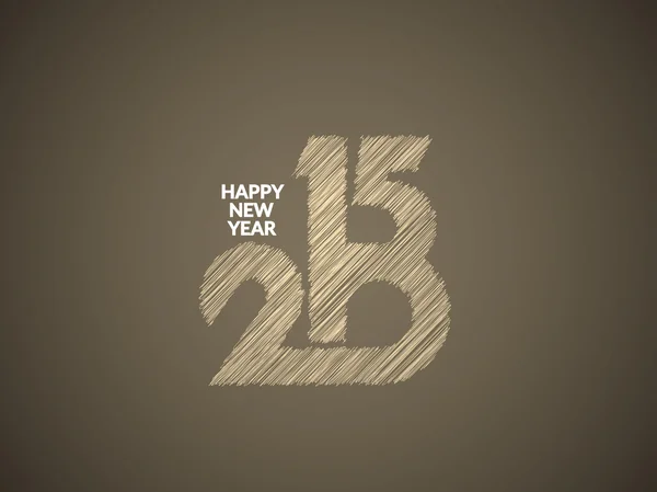 Beautiful happy new year 2015 text design. - Stok Vektor