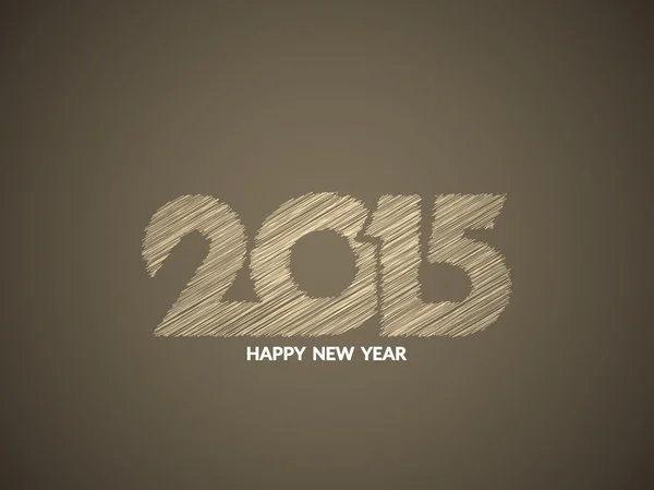 Beautiful happy new year 2015 text design. — Stock Vector