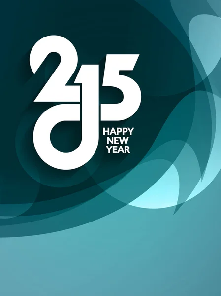 Cartão de saudação colorido elegante de feliz ano novo 2015 . — Vetor de Stock
