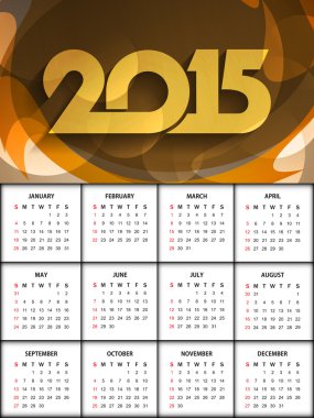 Mutlu yeni yıl 2015 takvim tasarım.