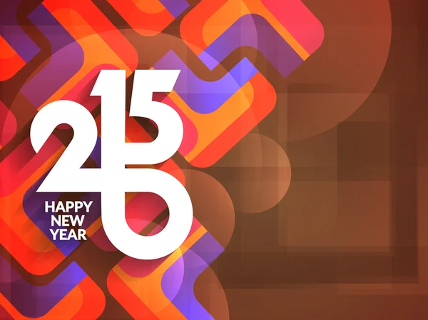 Elegantní barevné přání šťastný nový rok 2015. — Stockový vektor