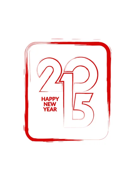 Kırmızı renk tasarım öğesi mutlu yeni yıl 2015. — Stok Vektör
